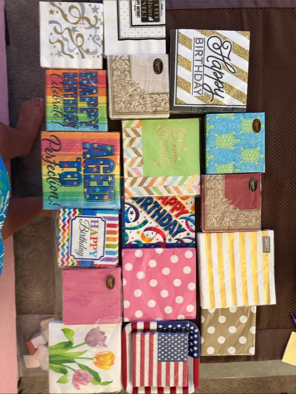 Lot of Vintage (mostly) Paper Party Cocktail and Lunch Napkins, Caspari & others